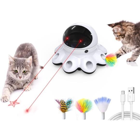 ORSDA Cat Laser Toy, 2-in-1 Interactive Automatic Motion Activated Moving 8 - Picture 1 of 7